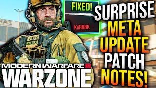 WARZONE: SURPRISE META UPDATE PATCH NOTES! KAR98K Changes, Broken Conversion Kit Updates, & More!