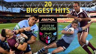 20 Biggest State Of Origin Hits Of All Time (NRL) - GGOA Clips #5