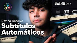 Cómo poner SUBTÍTULOS AUTOMÁTICOS en Davinci Resolve Studio 18