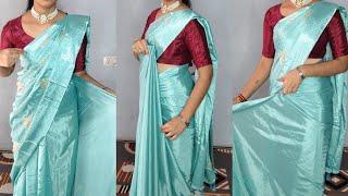 saree draping tutorial easy tips for beginner/step by step with perfect pleats & full saree drape