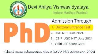 New Update II PhD Admission  Notification 2024  II @universitynewsindia