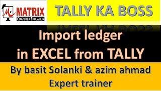 Import Ledgers From tally to Excel || 1000 ledger export  in excel with detail ||