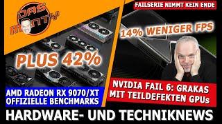 NVIDIA Fail 6 - Partially defective GPUs in RTX 5000 graphics cards | AMD RX 9070/XT Official Ben...