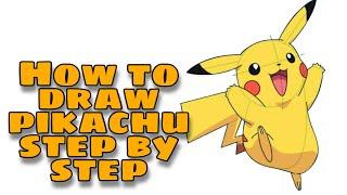 How to draw pikachu step by step | ASJ CHANNEL