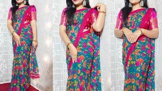 daily Wear saree draping perfectly tricks & guide for beginners | Chiffon saree draping  tutorial