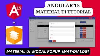 MAT-DIALOG | Modal popup in angular material UI (Data transfer + Reactive forms) | Nihira Techiees