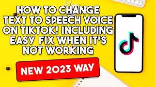 How To Change Text To Speech Voice On TikTok! Including Easy Fix When It's Not Working [2023 WAY]