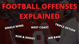 Football Offenses Explained | Air Raid, Triple Option, West Coast, Single Wing & More!