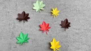 How To Make Paper Autumn Maple Leaf|Origami autumn leaves | Magic Craft Works