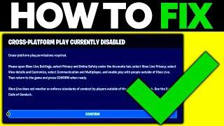 How To FIX Cross Platform Play Currently Disabled Xbox One (2024)