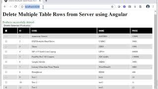 Delete Multiple Table Rows from Server using Angular