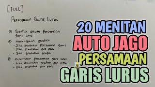 CUMA 20 MENIT LANGSUNG JAGO PERSAMAAN GARIS LURUS‼️