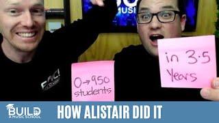 Zero to 950 music students in 3.5 years: How Alistair did it