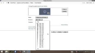 Changing Screen Resolution [Windows 8]
