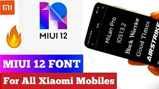 MIUI 12 official Font on MIUI 11|Download Official Miui 12 font for any xiaomi Mobile