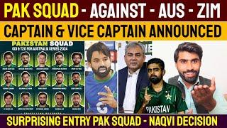 Pakistan ODI & T20 Squad Against Aus & Zim | Captain & Vice Captain Announced | Surprising Entry