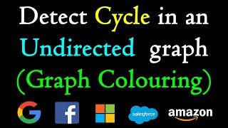 Detect cycle in an undirected graph | Graph coloring method