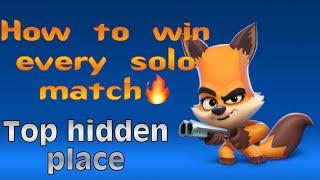 How to win every single solo match | top 10 hidden places | zooba