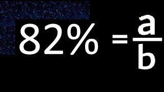 82% em fração , 82 por cento em fração, converter porcentagem em fração