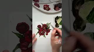 Peony watercolor card #art #painting #flowerswatercolor #peonieswatercolor #peonypainting #peonyart