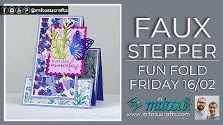 How to Make a Simple Faux Stepper Card Video Tutorial for Fun Fold Friday