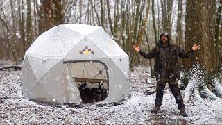 Solo Snowy Night in a Weird Ali Express Tent