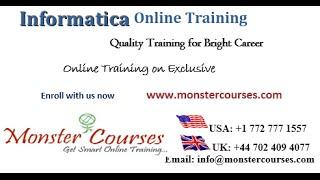 Informatica Online Training| ETL Informatica Online training tutorial| Informatica demo video