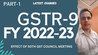 (Part-1) Gstr-9 Annual Return 2022-23. Major Changes in GSTR-9. #gstr9  Exemption.