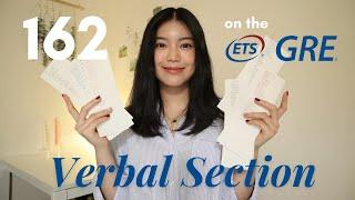How I Got a 162 on the GRE VERBAL REASONING Section in 2 Months | 2024
