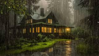 Deep Sleep Instantly With Heavy Rain On Roof & Thunder - Relaxing Rain Sounds For Sleep, Meditation