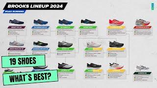 Brooks Running shoes lineup Scheme and Explanation 2024