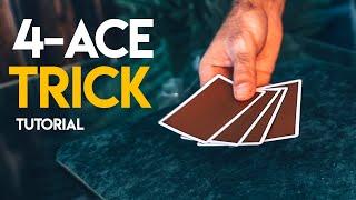 Card Magic Tutorial - How to Change 4 Cards Into Aces (EASY)
