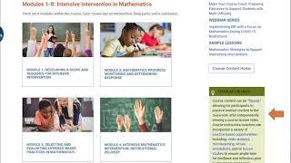 Intensive Intervention Course Content Resources Web Tour