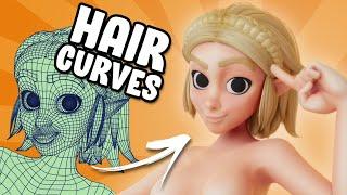 Modeling Hair with Curves - Blender Character Sculpt Tutorial part 7