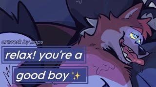 [m/m] relax! you’re a good boy  (furry asmr with layered sounds)