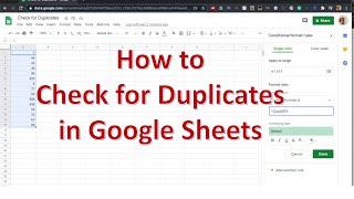 How to Check for Duplicates in Google Sheets