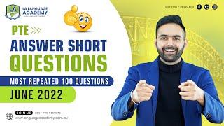 PTE Speaking Answer Short Questions | June 2022 | Exam Predictions | Language Academy PTE NAATI