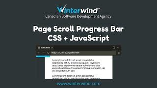 Simple Page Scroll Progress Bar with CSS and JavaScript