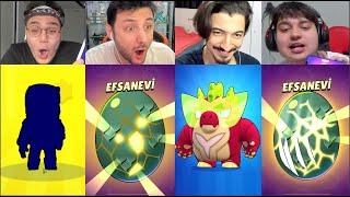 4lü Ekiple Aynı Anda EFSANEVİ YUMURTA AÇTIK  Brawl Stars