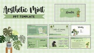 Aesthetic Mint PPT Template #14 | Animated Slide Easy Simple [FREE TEMPLATE]