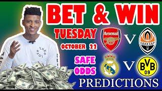 Europa Champions League Football Prediction Today 22-10-2024 |  Betting tips Today | Safe