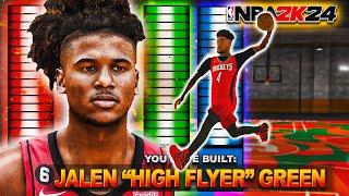 THE BEST HIGH FLYER BUILD in NBA 2K24 is THE BEST JALEN GREEN BUILD IN NBA 2K24… 99 DUNK BUILD!