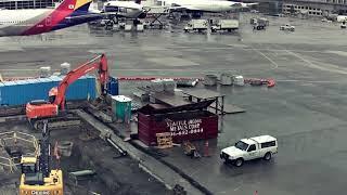 Jet Blast at SeaTac: Dollies vs. Catering Truck