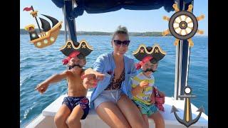 Leo and Matteo Boat Ride With Friends | Kids Summer Boat Fun | Exploring Croatian Coast
