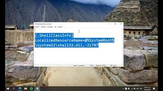 Eliminar [ .ShellClassInfo ] LocalizedResourceName=@%SystemRoot%\system32\shell32.dll, -21787