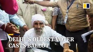 Delhi’s oldest voter goes to polls in 2019 Indian general election