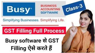 How to file GST from busy software || busy software tutorial Part-3