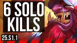 TRUNDLE vs SETT (TOP) | 6 solo kills | BR Grandmaster | 25.S1.1