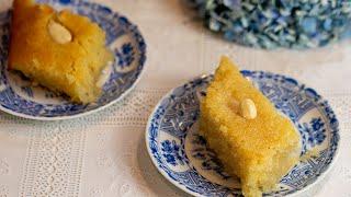 Samali Cake: Greek Semolina Cake (no eggs)