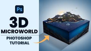 3d island | Create Microworld in photoshop | Microworld Manipulation